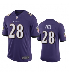 Men Baltimore Ravens 28 Jayson Oweh Purple Vapor Limited 2021 NFL Draft Jersey