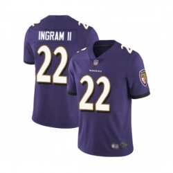 Mens Baltimore Ravens 22 Mark Ingram II Purple Team Color Vapor Untouchable Limited Player Football Jersey