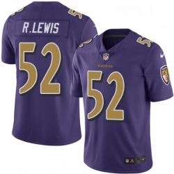 Mens Nike Baltimore Ravens 52 Ray Lewis Limited Purple Rush Vapor Untouchable NFL Jersey