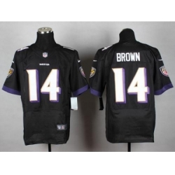 Nike Baltimore Ravens 14 Marlon Brown Black Elite NFL Jersey