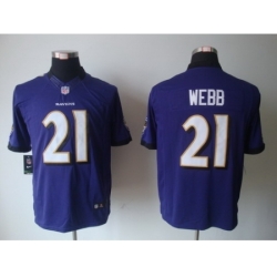 Nike Baltimore Ravens 21 Lardarius Webb Purple Limited NFL Jersey