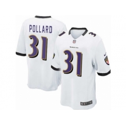 Nike Baltimore Ravens 31 Bernard Pollard White Game NFL Jersey