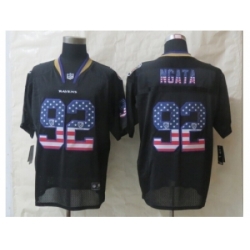 Nike Baltimore Ravens 92 Haloti Ngata Black Elite USA Flag Fashion NFL Jersey