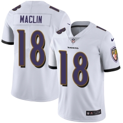 Nike Ravens #18 Jeremy Maclin White Mens Stitched NFL Vapor Untouchable Limited Jersey