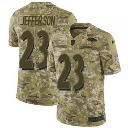 Nike Ravens #23 Tony Jefferson Camo Mens Stitched NFL Limited 2018 Salute To Service Jersey