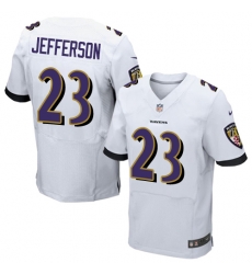 Nike Ravens #23 Tony Jefferson White Mens Stitched NFL New Elite Jersey
