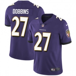 Nike Ravens 27 J K  Dobbins Purple Team Color Men Stitched NFL Vapor Untouchable Limited Jersey