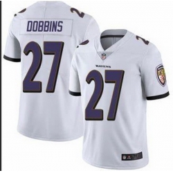 Nike Ravens 27 J K  Dobbins White Vapor Untouchable Limited Jersey