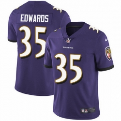 Nike Ravens 35 Gus Edwards Purple Team Color Men Stitched NFL Vapor Untouchable Limited Jersey