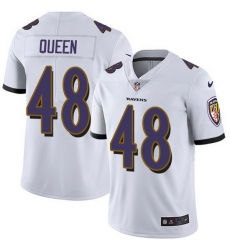 Nike Ravens 48 Patrick Queen White Men Stitched NFL Vapor Untouchable Limited Jersey