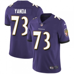 Nike Ravens #73 Marshal Yanda Purple Team Color Mens Stitched NFL Vapor Untouchable Limited Jersey