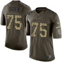 Nike Ravens #75 Jonathan Ogden Green Men Stitched NFL Limited Salute to Service Jersey