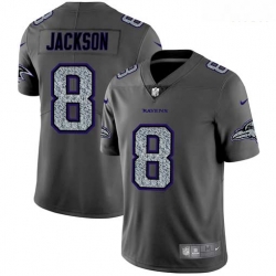 Nike Ravens 8 Lamar Jackson Gray Camo Vapor Untouchable Limited Jersey