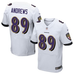 Nike Ravens 89 Mark Andrews White Elite Jersey