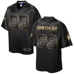 Nike Ravens #89 Steve Smith Sr Pro Line Black Gold Collection Mens Stitched NFL Game Jersey