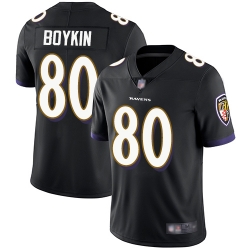 Ravens 80 Miles Boykin Black Alternate Men Stitched Football Vapor Untouchable Limited Jersey