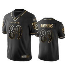 Ravens 89 Mark Andrews Black Men Stitched Football Limited Golden Edition Jersey