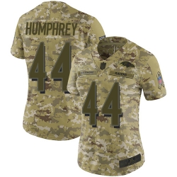 Ravens 44 Marlon Humphrey Camo Women Stitched Football Limited 2018 Salute to Service Jersey