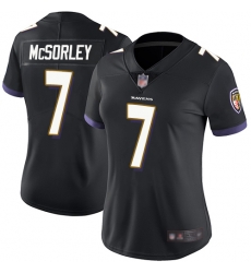 Ravens 7 Trace McSorley Black Alternate Women Stitched Football Vapor Untouchable Limited Jersey