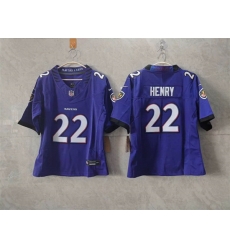 Women Baltimore Ravens  22 Derrick Henry Black F U S E  Vapor Football Jersey