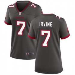 Women Tampa Bay Buccanee 7 Bucky Irving Grey Stitched Game Jersey