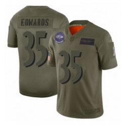 Womens Baltimore Ravens 35 Gus Edwards Limited Camo 2019 Salute to Service Football Jersey