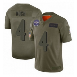 Womens Baltimore Ravens 4 Sam Koch Limited Camo 2019 Salute to Service Football Jersey