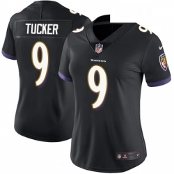 Womens Nike Baltimore Ravens 9 Justin Tucker Elite Black Alternate NFL Jersey