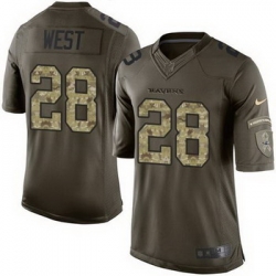 Nike Ravens 28 Terrance West Green Youth Stitched NFL Limited Salute to Service Jersey