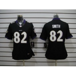 Nike Youth NFL Baltimore Ravens #82 Torrey Smith Black Jerseys