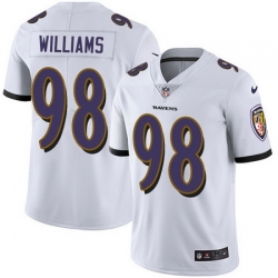 Ravens 98 Brandon Williams White Youth Stitched Football Vapor Untouchable Limited Jersey