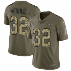 Youth Nike Baltimore Ravens 32 Eric Weddle Limited OliveCamo Salute to Service NFL Jersey