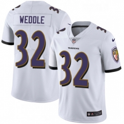 Youth Nike Baltimore Ravens 32 Eric Weddle White Vapor Untouchable Limited Player NFL Jersey