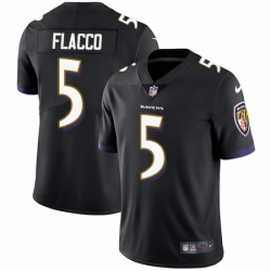 Youth Nike Baltimore Ravens 5 Joe Flacco Black Alternate Vapor Untouchable Limited Player NFL Jersey