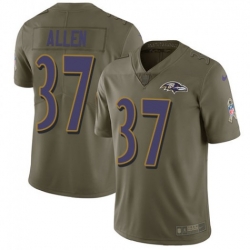 Youth Nike Javorius Allen Baltimore Ravens Limited Olive 2017 Salute to Service Jersey