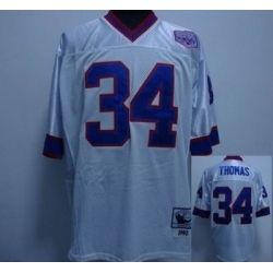 BUFFALO BILLs 34 THOMAS white mitchellandness