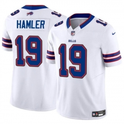 Men Buffalo Bills 19 KJ Hamler White 2024 F U S E  Vapor Untouchable Limited Stitched Football Jersey