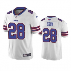 Men Buffalo Bills 28 James Cook White Vapor Untouchable Limited Stitched Jersey