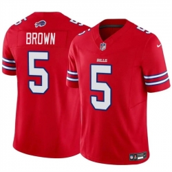 Men Buffalo Bills 5 Anthony Brown Red 2024 F U S E  Vapor Untouchable Limited Stitched Football Jersey