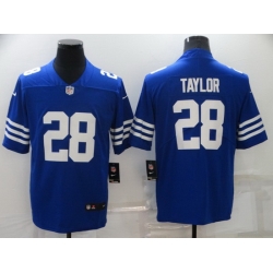 Men Nike Indiana Colts 28 Jonathan Taylor Blue Vapor Untouchable Limited Jersey