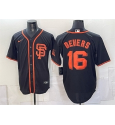 Men San Francisco Giants 16 Rafael Devers Black Cool Base Stitched Baseball Jersey Men San Francisco Giants 16 Rafael Devers Black Cool Base Stitched Baseball Jersey