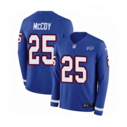 Mens Nike Buffalo Bills 25 LeSean McCoy Limited Royal Blue Therma Long Sleeve NFL Jersey