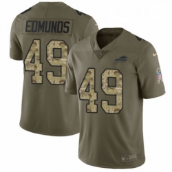 Mens Nike Buffalo Bills 49 Tremaine Edmunds Limited Olive Camo 2017 Salute to Service NFL Jersey