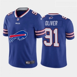 Nike Bills 91 Ed Oliver Royal Team Big Logo Vapor Untouchable Limited Jersey