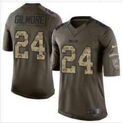 Nike Buffalo Bills #24 Stephon Gilmore Green Men 27s Stitched NFL Limited Salute To Service Jersey