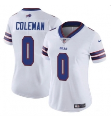 Women Buffalo Bills 0 Keon Coleman White Vapor Stitched Football Jersey