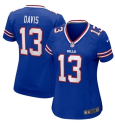 Women Buffalo Bills 13 Gabe Davis Royal Stitched Game Jersey