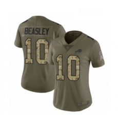 Womens Buffalo Bills 10 Cole Beasley Limited Olive Camo 2017 Salute to Service Football Jersey