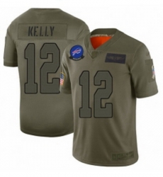 Womens Buffalo Bills 12 Jim Kelly Limited Camo 2019 Salute to Service Football Jersey