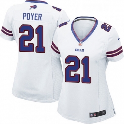 Womens Nike Buffalo Bills 21 Jordan Poyer Game White NFL Jersey